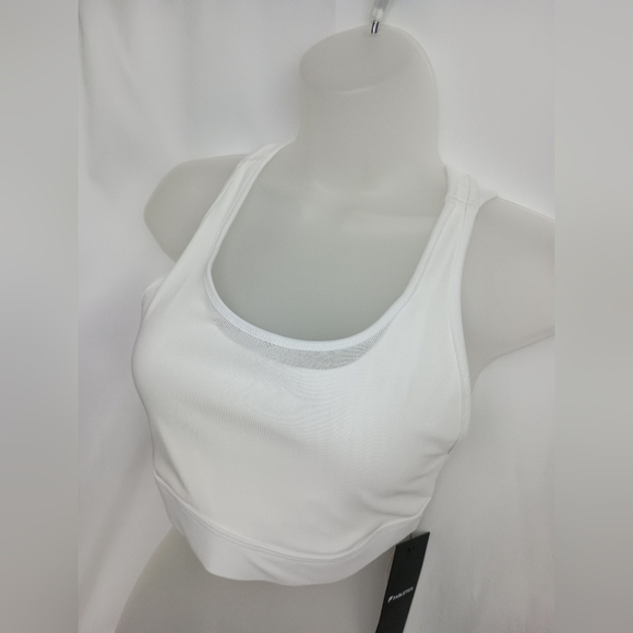 NWT FABLETICS Classic Butterly White Activewear Sports Bra (#108) - Picture 3 of 5